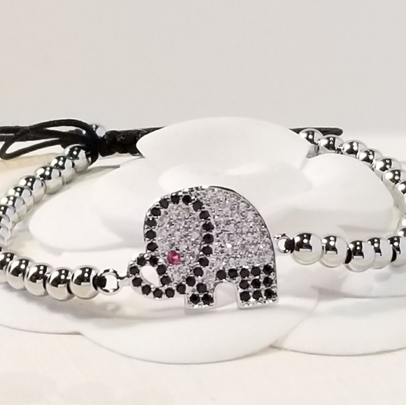 NEW Elephant Pave Color CZ Bracelet - Picture 1 of 5